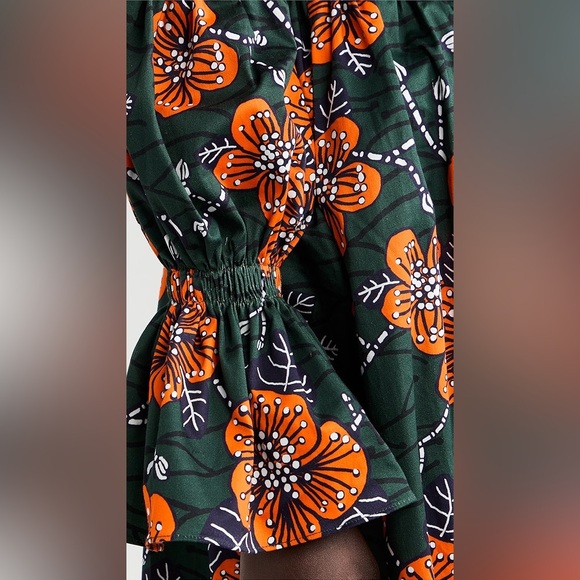 Autumn Adeigbo Trixie One Shoulder Green & Orange Floral Dress - Picture 10 of 14